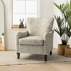 Samouel Modern Floral Upholstered Armchair with Wingback Design by HULALA HOME