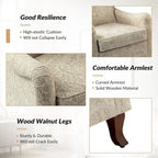 Samouel Modern Floral Upholstered Armchair with Wingback Design by HULALA HOME