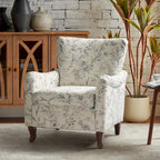 Samouel Modern Floral Upholstered Armchair with Wingback Design by HULALA HOME