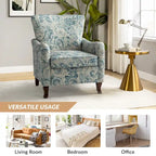 Samouel Modern Floral Upholstered Armchair with Wingback Design by HULALA HOME