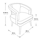 Mason Accent Reception Chair in Faux Leather
