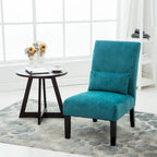 Porch & Den Vista Armless Chenille Accent Chair w/ Kidney Pillow