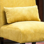 Porch & Den Vista Armless Chenille Accent Chair w/ Kidney Pillow