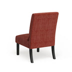 Porch & Den Vista Armless Chenille Accent Chair w/ Kidney Pillow