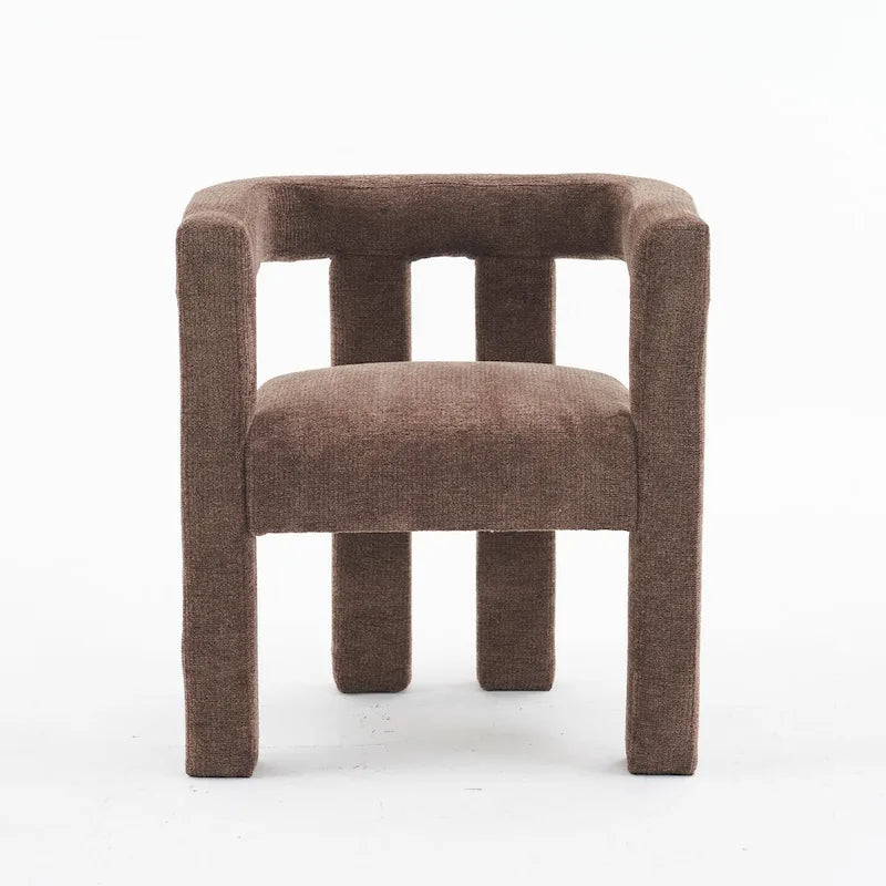 Set van 1 chique, stoffen gestoffeerde accentfauteuil in tonvorm