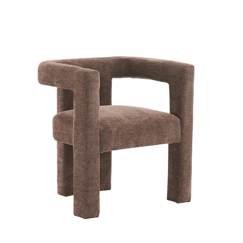 Set van 1 chique, stoffen gestoffeerde accentfauteuil in tonvorm