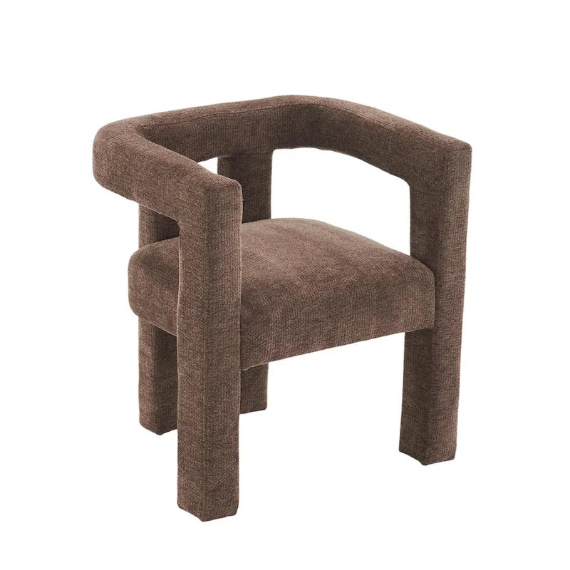 Set van 1 chique, stoffen gestoffeerde accentfauteuil in tonvorm