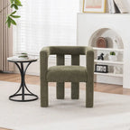Set van 1 chique, stoffen gestoffeerde accentfauteuil in tonvorm