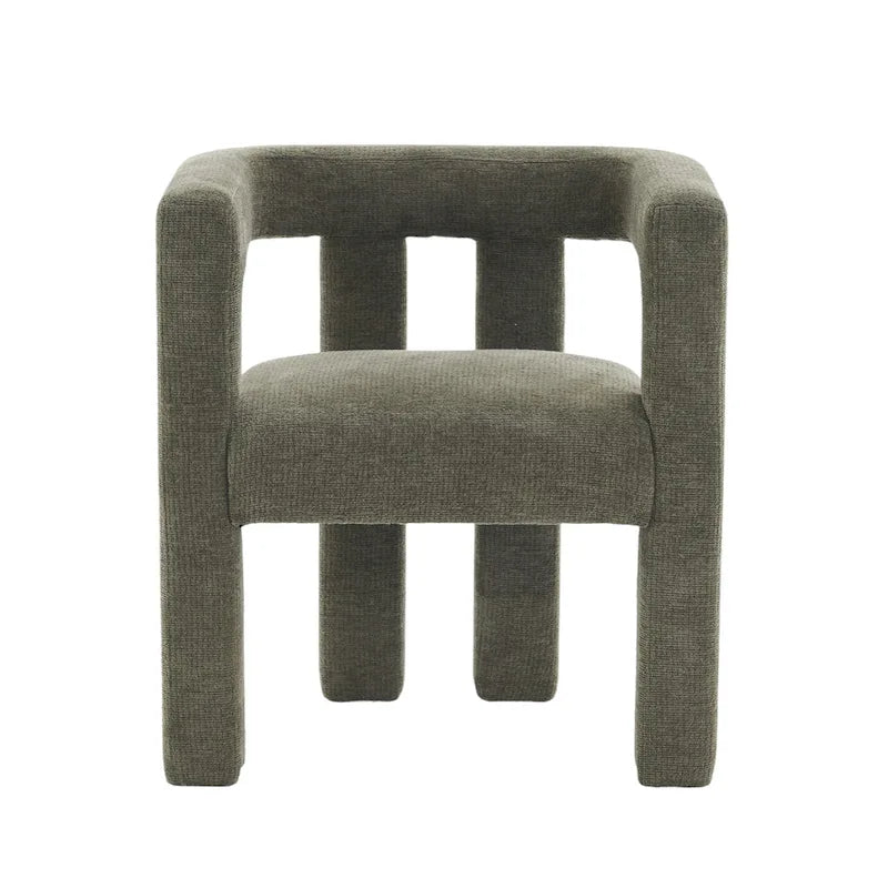 Set van 1 chique, stoffen gestoffeerde accentfauteuil in tonvorm
