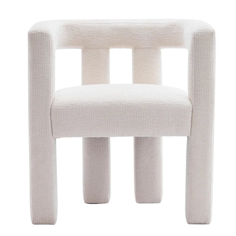 Set van 1 chique, stoffen gestoffeerde accentfauteuil in tonvorm