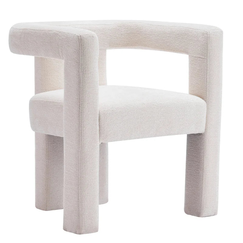Set van 1 chique, stoffen gestoffeerde accentfauteuil in tonvorm