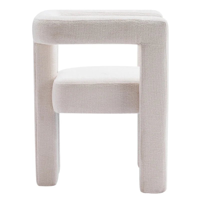 Set van 1 chique, stoffen gestoffeerde accentfauteuil in tonvorm