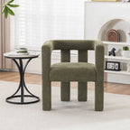 Set van 1 chique, stoffen gestoffeerde accentfauteuil in tonvorm