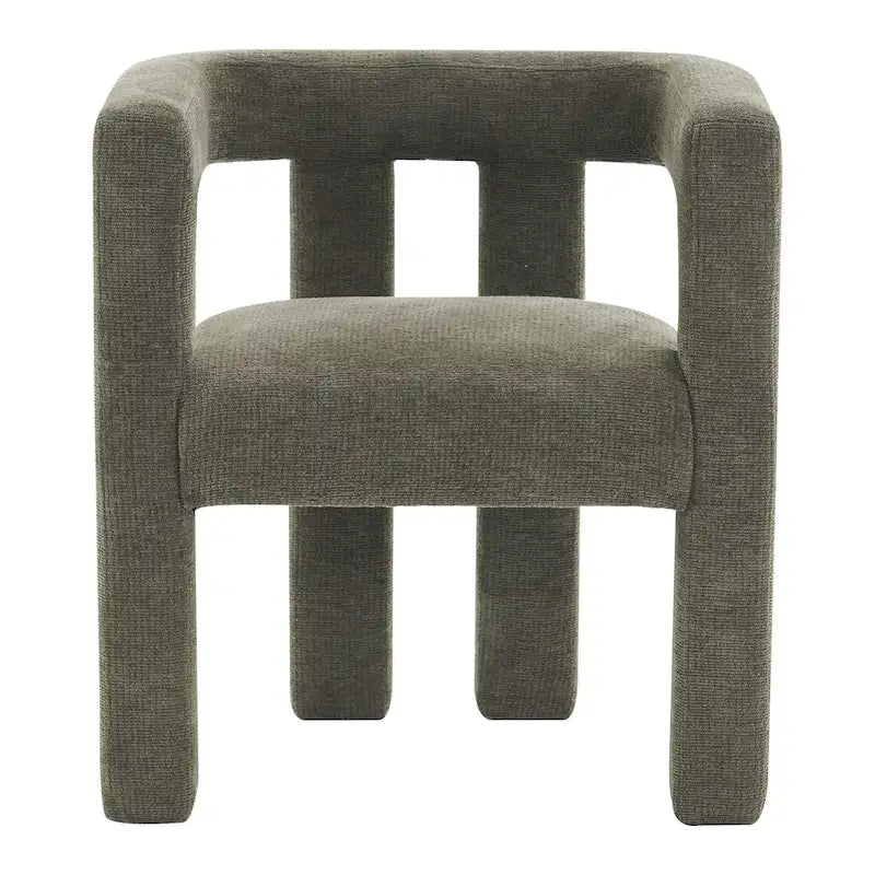 Set van 1 chique, stoffen gestoffeerde accentfauteuil in tonvorm