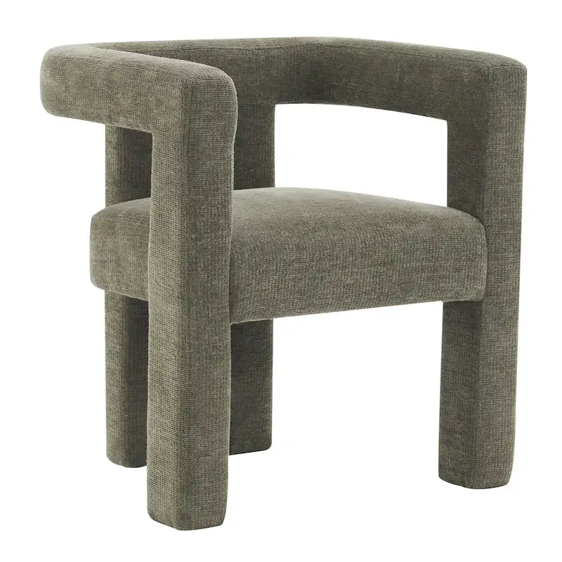 Set van 1 chique, stoffen gestoffeerde accentfauteuil in tonvorm
