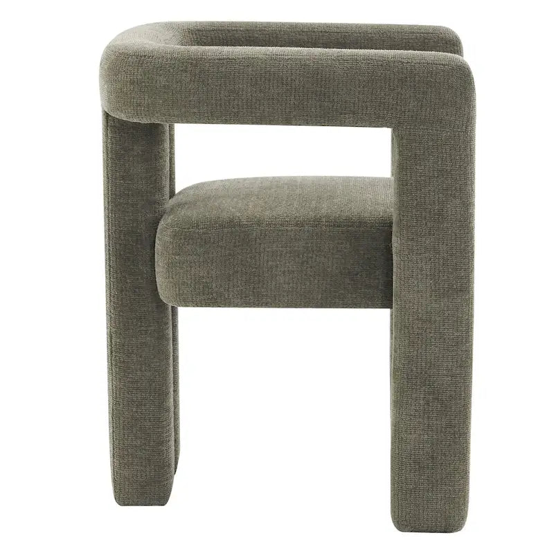 Set van 1 chique, stoffen gestoffeerde accentfauteuil in tonvorm