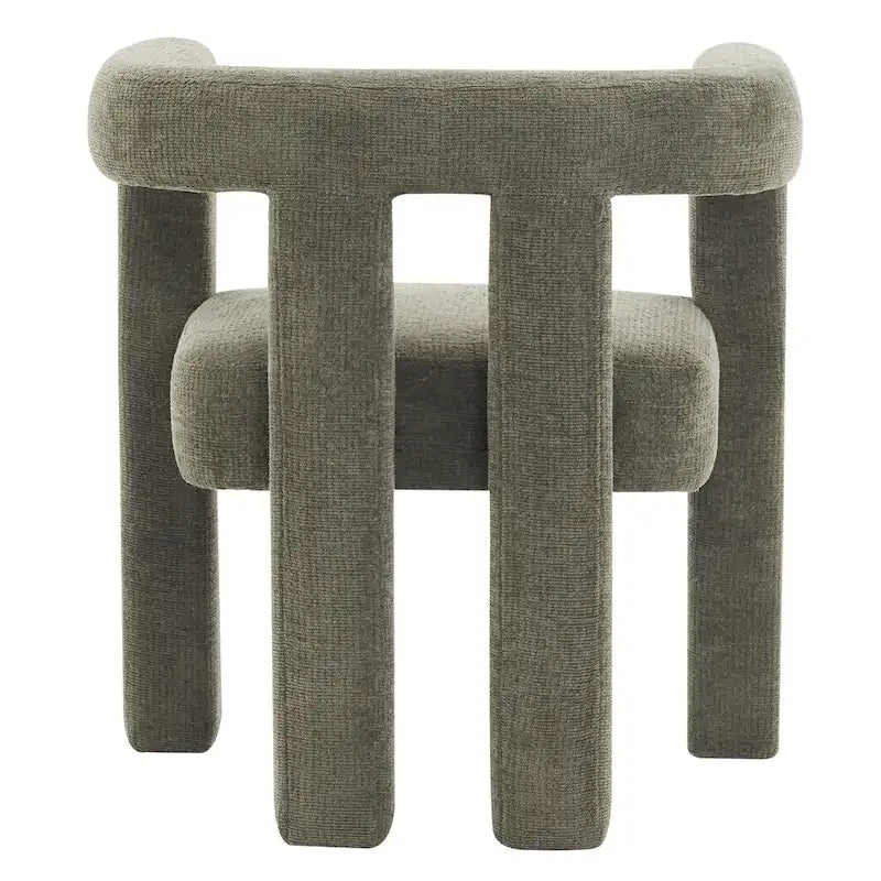Set van 1 chique, stoffen gestoffeerde accentfauteuil in tonvorm