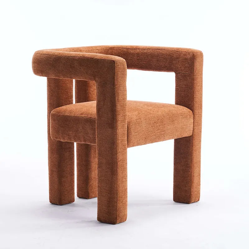 Set van 1 chique, stoffen gestoffeerde accentfauteuil in tonvorm