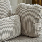 Upholstered Swivel Barrel Armchair Club Chair With Metal Base