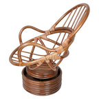 Bali Rattan Swivel Rocker with Microsuede Cushion