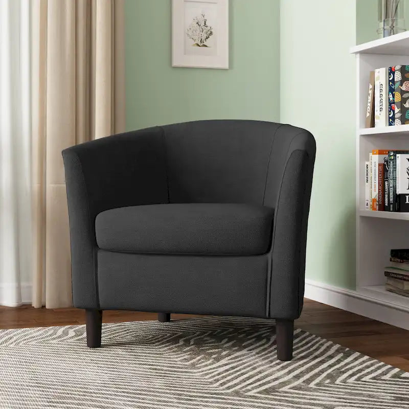 Silla decorativa moderna tapizada tipo barril