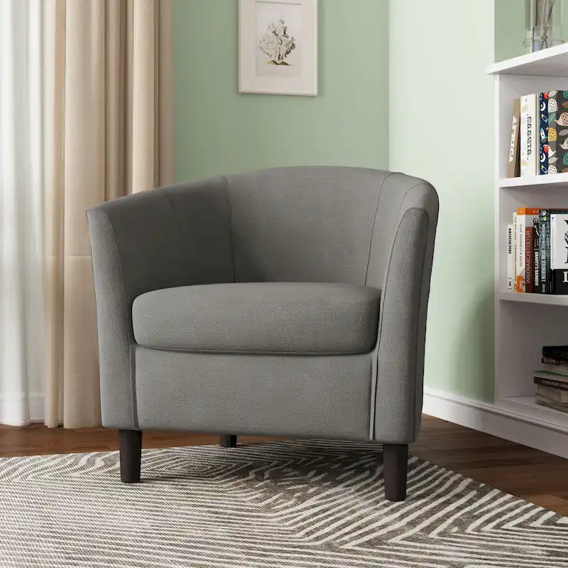 Silla decorativa moderna tapizada tipo barril