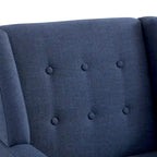 HUIMO Modern Linen Upholstered Armchair Tufted Accent Chair