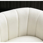 Ebello Oversize Velvet Swivel 360 Rotation Barrel Comfy Round Armchair With Plump Pillow Suitable For Living Room Bedroom