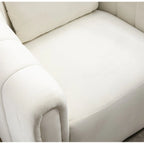 Ebello Oversize Velvet Swivel 360 Rotation Barrel Comfy Round Armchair With Plump Pillow Suitable For Living Room Bedroom