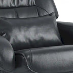 MCombo Swivel Recliners with Ottoman, Vibration Massage TV Chairs, Ergonomic Lounge Chair for Living Room, Faux Leather 4877