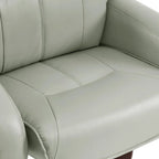 MCombo Swivel Recliners with Ottoman, Vibration Massage TV Chairs, Ergonomic Lounge Chair for Living Room, Faux Leather 4877