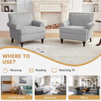 Set di 2 poltrone d'accento con borchie decorative Huimo