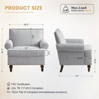 Set di 2 poltrone d'accento con borchie decorative Huimo