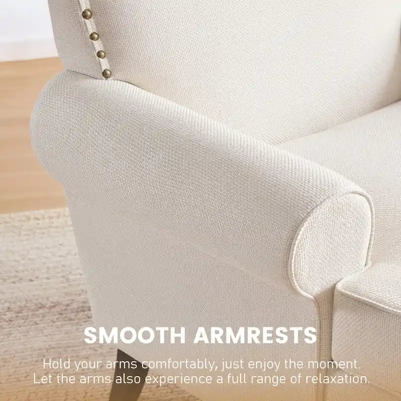 Set di 2 poltrone d'accento con borchie decorative Huimo