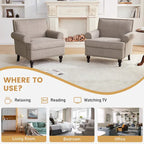 Set di 2 poltrone d'accento con borchie decorative Huimo