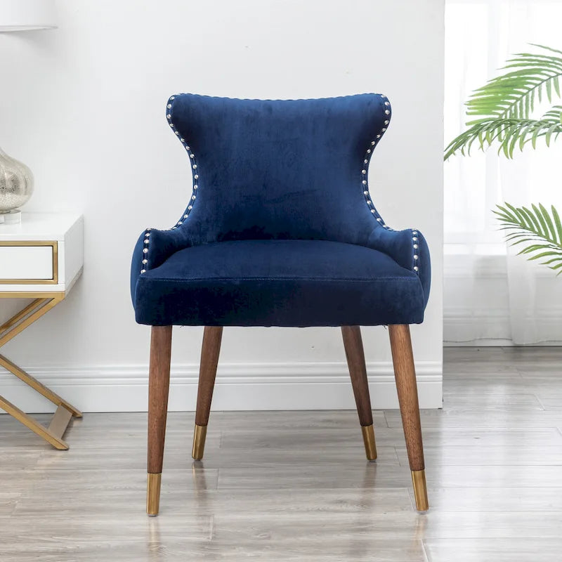 Roundhill Furniture Lindale Mid-Century-moderner Samt-Akzentsessel