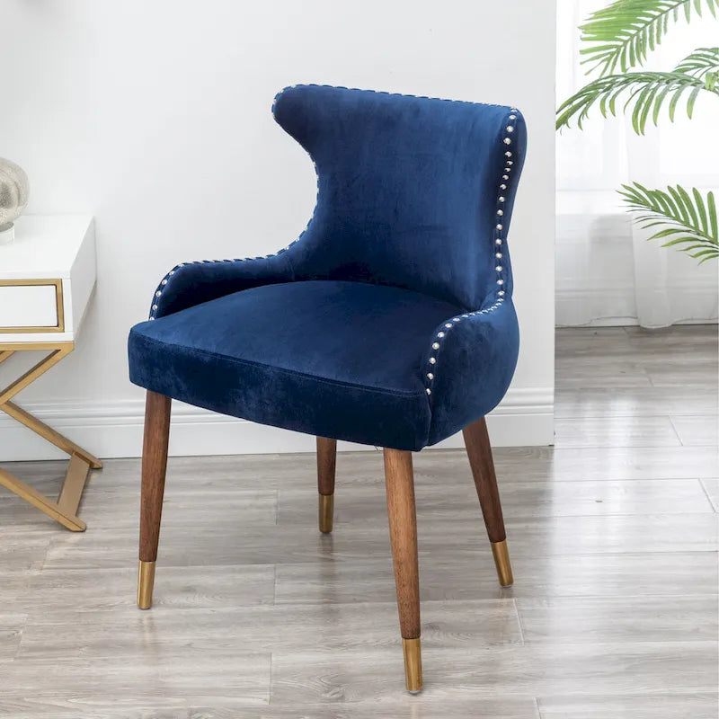 Roundhill Furniture Lindale Mid-Century-moderner Samt-Akzentsessel