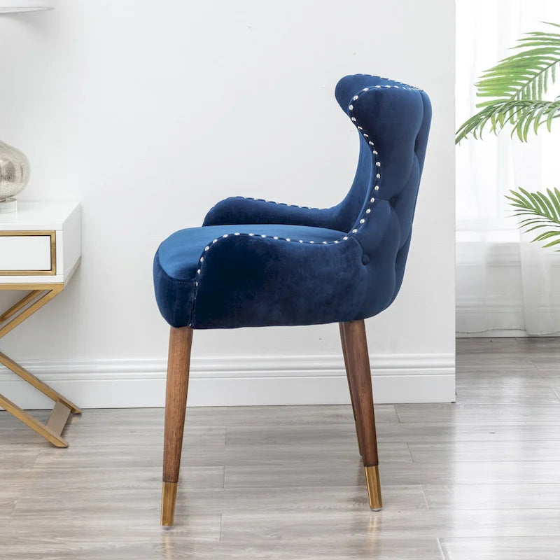 Roundhill Furniture Lindale Mid-Century-moderner Samt-Akzentsessel