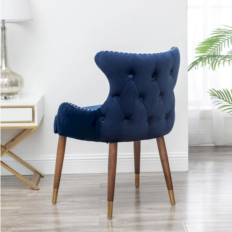 Roundhill Furniture Lindale Mid-Century-moderner Samt-Akzentsessel