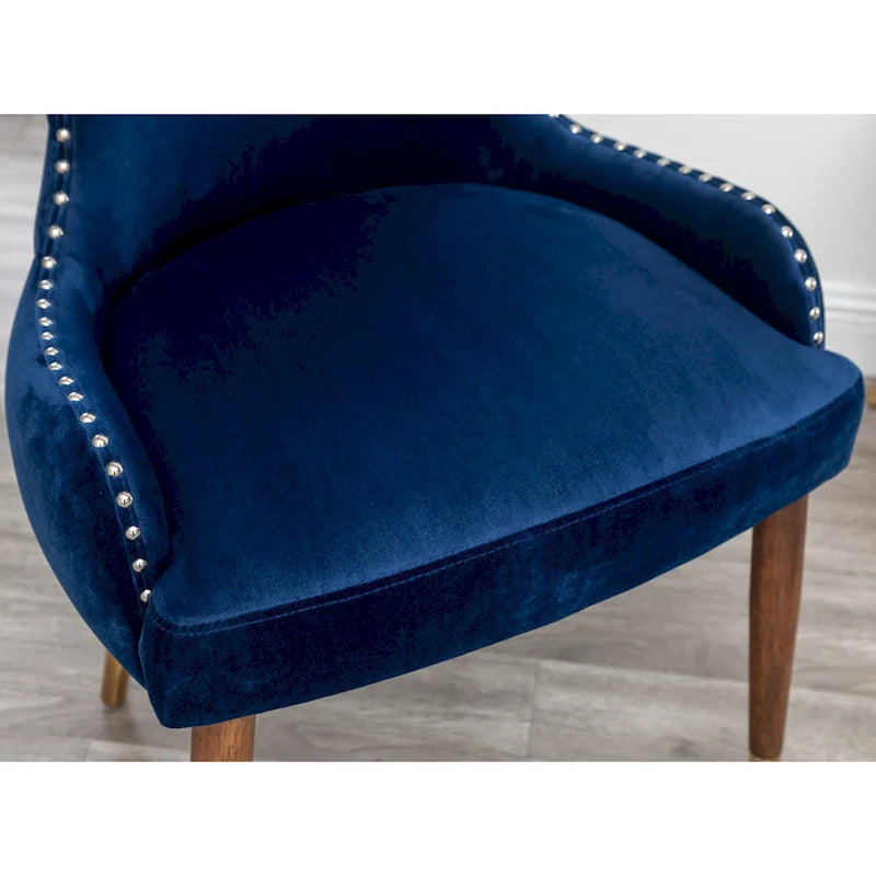 Roundhill Furniture Lindale Mid-Century-moderner Samt-Akzentsessel