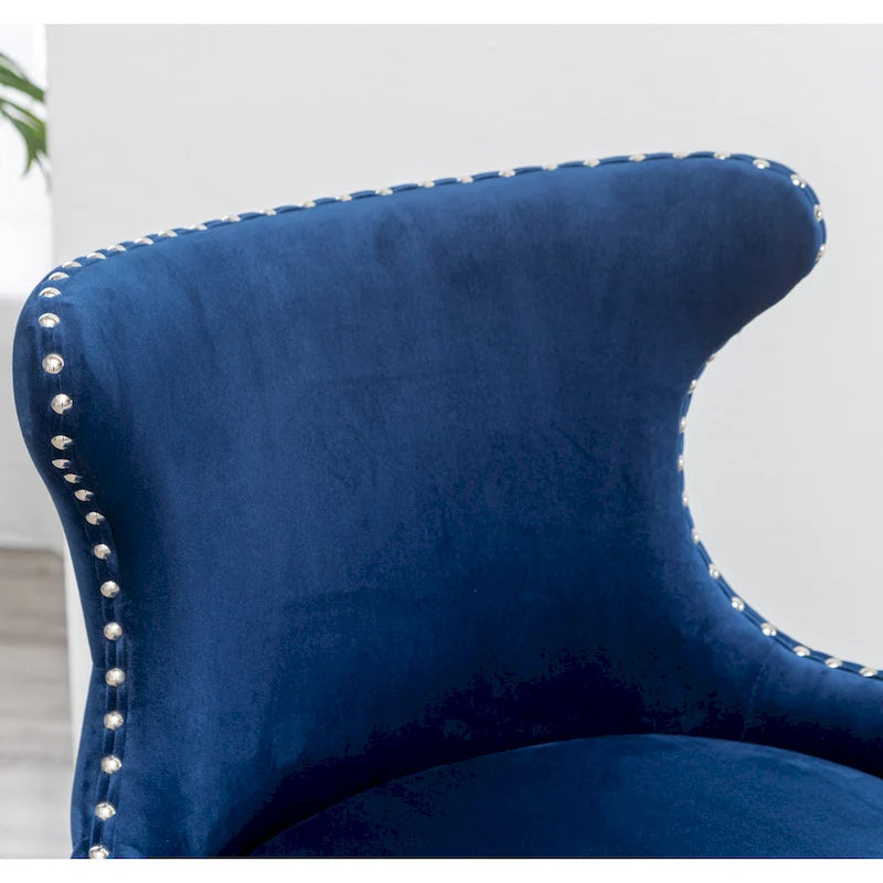 Roundhill Furniture Lindale Mid-Century-moderner Samt-Akzentsessel