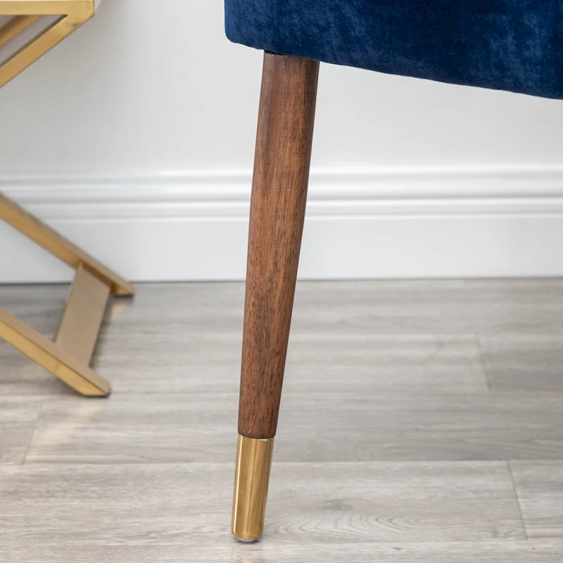 Roundhill Furniture Lindale Mid-Century-moderner Samt-Akzentsessel