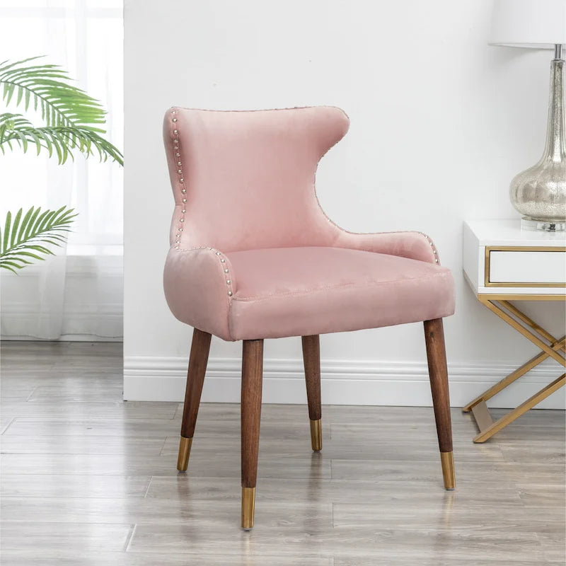 Roundhill Furniture Lindale Mid-Century-moderner Samt-Akzentsessel
