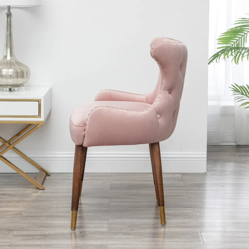 Roundhill Furniture Lindale Mid-Century-moderner Samt-Akzentsessel