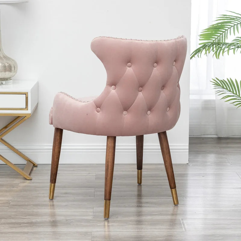 Roundhill Furniture Lindale Mid-Century-moderner Samt-Akzentsessel