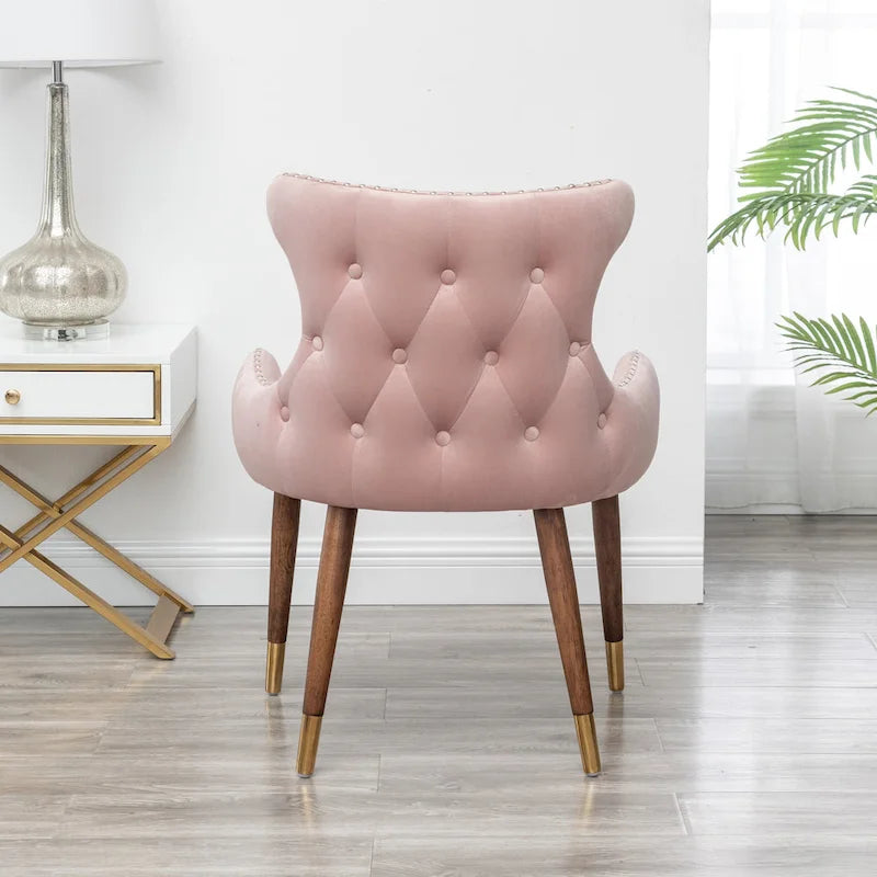 Roundhill Furniture Lindale Mid-Century-moderner Samt-Akzentsessel