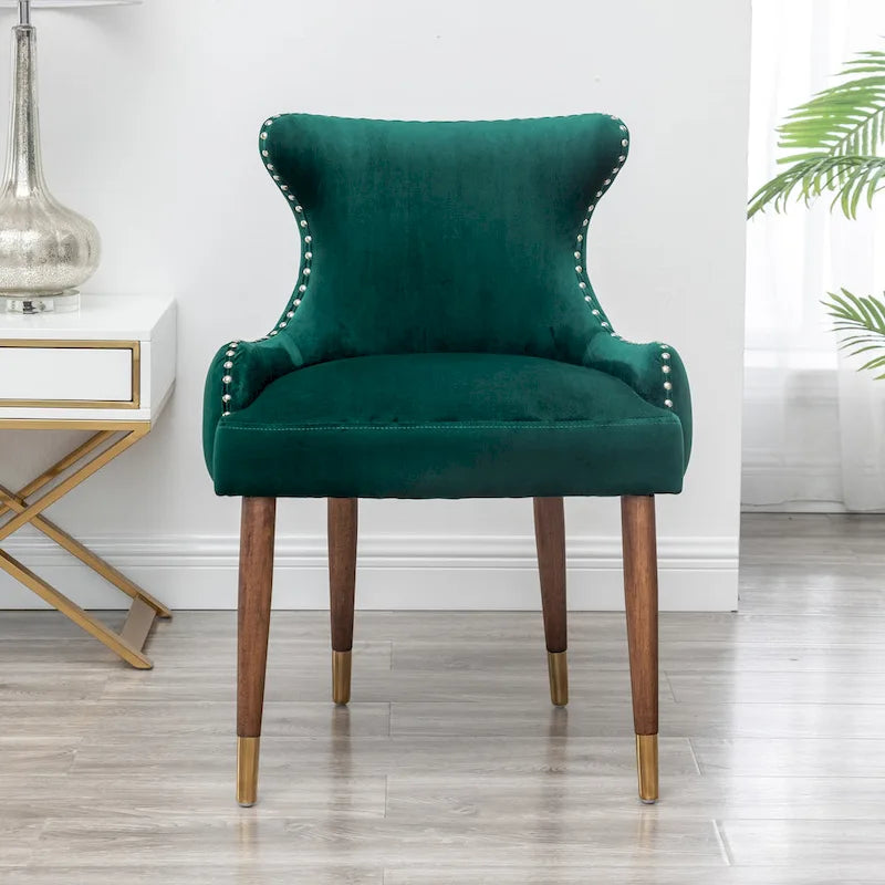 Roundhill Furniture Lindale Mid-Century-moderner Samt-Akzentsessel