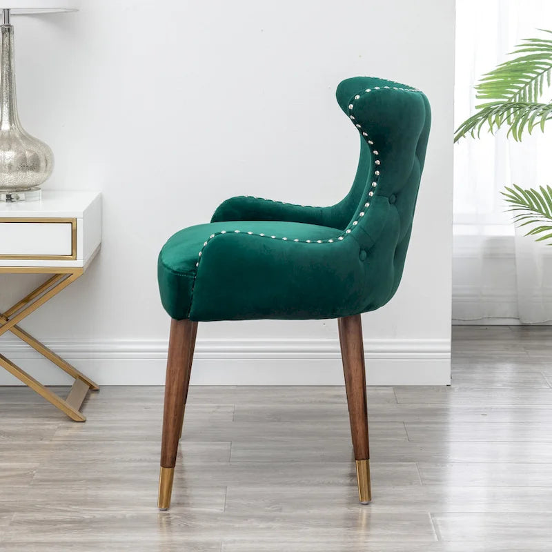 Roundhill Furniture Lindale Mid-Century-moderner Samt-Akzentsessel