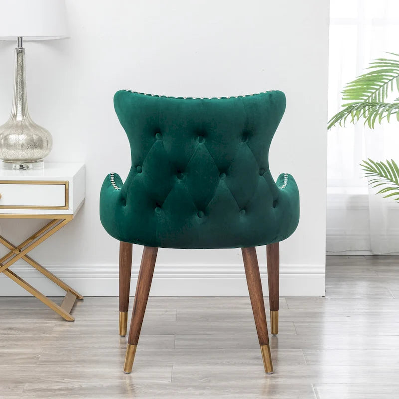 Roundhill Furniture Lindale Mid-Century-moderner Samt-Akzentsessel