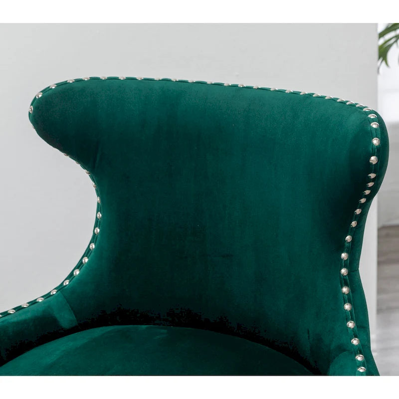 Roundhill Furniture Lindale Mid-Century-moderner Samt-Akzentsessel